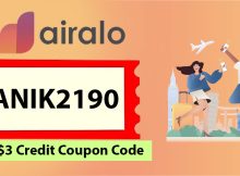 Airalo referral code ANIK2190 for free $3 credits